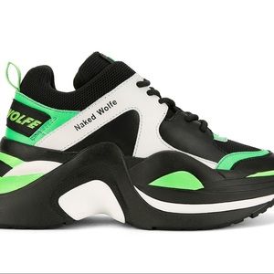 Naked Wolfe Tracer Lime Green sneakers size 6